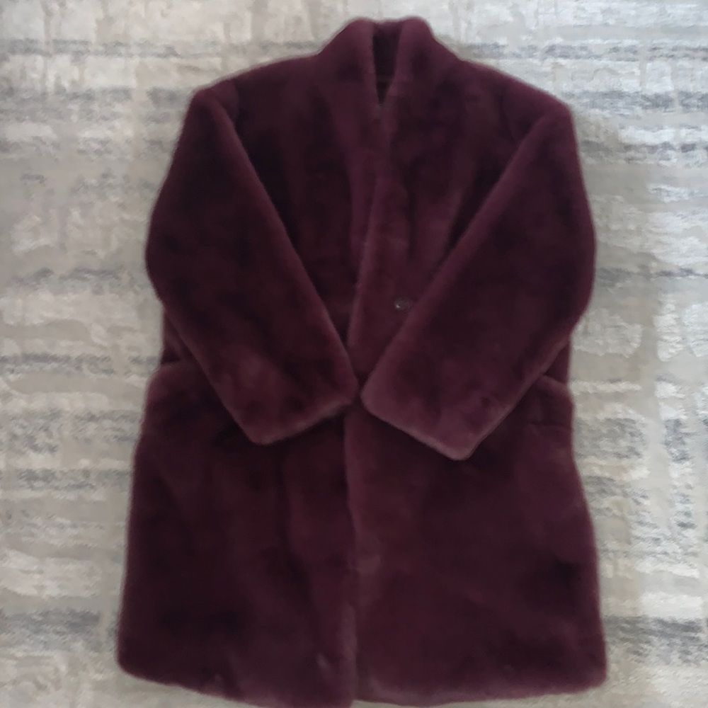 Purple, faux fur Abercrombie and fitch